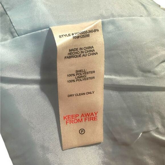 Jason Wu light Blue tweed button down Crop Fitted Top size 6 - Picture 5 of 6